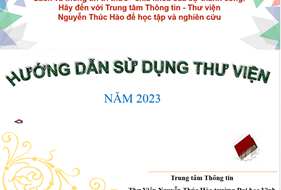  Trung tâm Thông tin - Thư viện Nguyễn Thúc Hào tổ chức  hướng dẫn sử dụng thư viện cho học sinh Trường THPT Chuyên  nhập học năm 2023