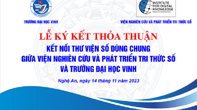  Thư viện Nguyễn Thúc Hào - Trường Đại học Vinh tham gia hệ thống thư viện số dùng chung của các trường đại học, cao đẳng Việt Nam